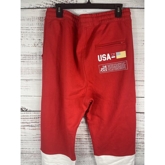 The Birth Place Hoodie Sweatpants Set Men's XL Red White Atlanta GA Graphic New - Picture 9 of 12